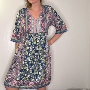 Floral Patchwork Dress